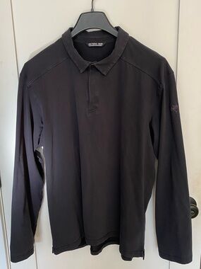 Arc'teryx Men's Long-Sleeve Polo — Black